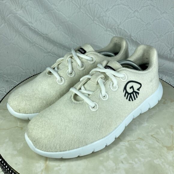 Giesswein Merino Wool Runners Sneakers Women 38 Beige Walking Comfy Casual Shoes - Picture 5 of 11